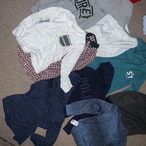 Boys long sleeve shirts/hoodies